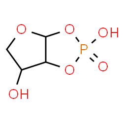 ChemSpider 2D Image | Tetrahydrofuro[2,3-d][1,3,2]dioxaphosphole-2,6-diol 2-oxide | C4H7O6P
