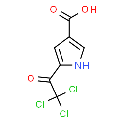 ChemSpider 2D Image | 5-(Trichloroacetyl)-1H-pyrrole-3-carboxylic acid | C7H4Cl3NO3