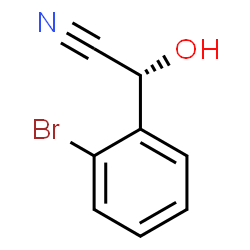 ChemSpider 2D Image | (2R)-(2-Bromophenyl)(hydroxy)acetonitrile | C8H6BrNO