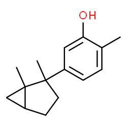 ChemSpider 2D Image | 5-(1,2-Dimethylbicyclo[3.1.0]hex-2-yl)-2-methylphenol | C15H20O
