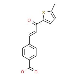 ChemSpider 2D Image | 4-[(1E)-3-(5-Methyl-2-thienyl)-3-oxo-1-propen-1-yl]benzoate | C15H11O3S