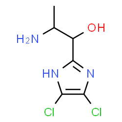 ChemSpider 2D Image | 2-Amino-1-(4,5-dichloro-1H-imidazol-2-yl)-1-propanol | C6H9Cl2N3O