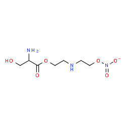 ChemSpider 2D Image | 2-{[2-(Nitrooxy)ethyl]amino}ethyl serinate | C7H15N3O6