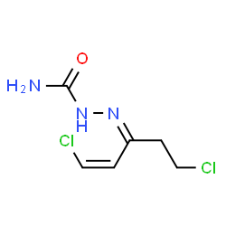 ChemSpider 2D Image | (2Z)-2-[(1Z)-1,5-Dichloro-1-penten-3-ylidene]hydrazinecarboxamide | C6H9Cl2N3O