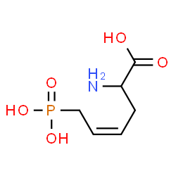 ChemSpider 2D Image | (4Z)-2-Amino-6-phosphono-4-hexenoic acid | C6H12NO5P