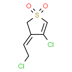 ChemSpider 2D Image | (3Z)-4-Chloro-3-(2-chloroethylidene)-2,3-dihydrothiophene 1,1-dioxide | C6H6Cl2O2S