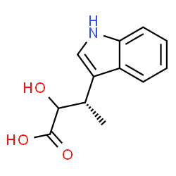 ChemSpider 2D Image | (3S)-2-Hydroxy-3-(1H-indol-3-yl)butanoic acid | C12H13NO3