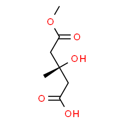 ChemSpider 2D Image | (3R)-3-Hydroxy-5-methoxy-3-methyl-5-oxopentanoic acid | C7H12O5