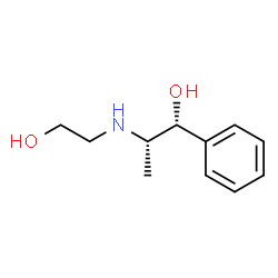 ChemSpider 2D Image | (1R,2S)-2-[(2-Hydroxyethyl)amino]-1-phenyl-1-propanol | C11H17NO2