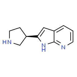 ChemSpider 2D Image | 2-[(3R)-3-Pyrrolidinyl]-1H-pyrrolo[2,3-b]pyridine | C11H13N3