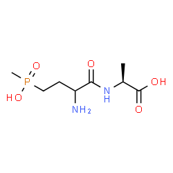 ChemSpider 2D Image | N-{2-Amino-4-[hydroxy(methyl)phosphoryl]butanoyl}-L-alanine | C8H17N2O5P