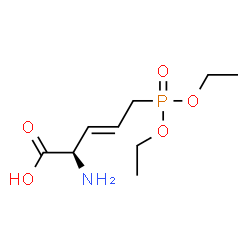 ChemSpider 2D Image | (2R,3E)-2-Amino-5-(diethoxyphosphoryl)-3-pentenoic acid | C9H18NO5P