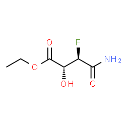 ChemSpider 2D Image | Ethyl (2R,3R)-4-amino-3-fluoro-2-hydroxy-4-oxobutanoate | C6H10FNO4