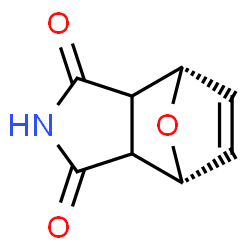 ChemSpider 2D Image | (1R,7S)-10-Oxa-4-azatricyclo[5.2.1.0~2,6~]dec-8-ene-3,5-dione | C8H7NO3