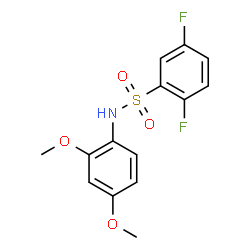 ChemSpider 2D Image | N-(2,4-Dimethoxyphenyl)-2,5-difluorobenzenesulfonamide | C14H13F2NO4S