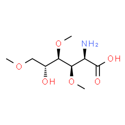 ChemSpider 2D Image | (3R,4R,5R)-5-Hydroxy-3,4,6-trimethoxy-D-norleucine | C9H19NO6