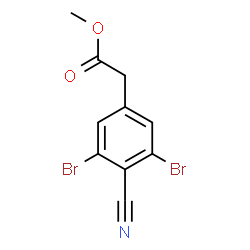 ChemSpider 2D Image | Methyl (3,5-dibromo-4-cyanophenyl)acetate | C10H7Br2NO2