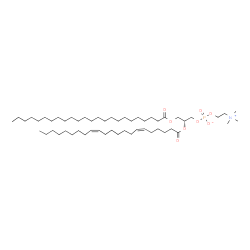 ChemSpider 2D Image | (2R)-2-[(6Z,13Z)-6,13-Docosadienoyloxy]-3-(tetracosanoyloxy)propyl 2-(trimethylammonio)ethyl phosphate | C54H104NO8P