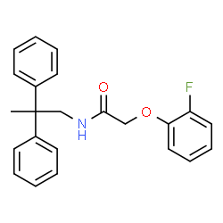 ChemSpider 2D Image | N-(2,2-Diphenylpropyl)-2-(2-fluorophenoxy)acetamide | C23H22FNO2
