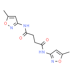 ChemSpider 2D Image | N,N'-Bis(5-methyl-1,2-oxazol-3-yl)succinamide | C12H14N4O4