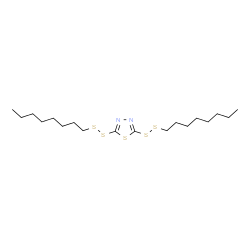 ChemSpider 2D Image | 2,5-Bis(octyldithio)-1,3,4-thiadiazole | C18H34N2S5