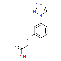 ChemSpider 2D Image | (3-(1H-TETRAZOL-1-YL)PHENOXY)ACETIC ACID | C9H8N4O3