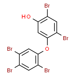 ChemSpider 2D Image | 2,4-Dibromo-5-(2,4,5-tribromophenoxy)phenol | C12H5Br5O2