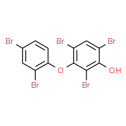 ChemSpider 2D Image | 2,4,6-Tribromo-3-(2,4-dibromophenoxy)phenol | C12H5Br5O2