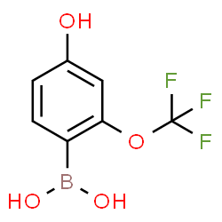 ChemSpider 2D Image | [4-Hydroxy-2-(trifluoromethoxy)phenyl]boronic acid | C7H6BF3O4