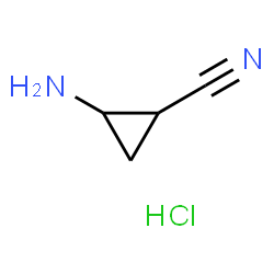ChemSpider 2D Image | 2-Aminocyclopropanecarbonitrile hydrochloride (1:1) | C4H7ClN2