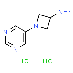 ChemSpider 2D Image | 1-(5-Pyrimidinyl)-3-azetidinamine dihydrochloride | C7H12Cl2N4