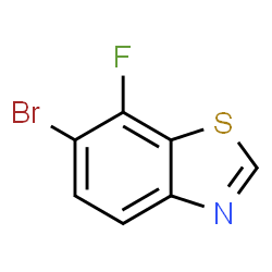 ChemSpider 2D Image | 6-Bromo-7-fluoro-1,3-benzothiazole | C7H3BrFNS