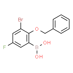 ChemSpider 2D Image | [2-(Benzyloxy)-3-bromo-5-fluorophenyl]boronic acid | C13H11BBrFO3