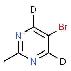 ChemSpider 2D Image | 5-Bromo-2-methyl(~2~H_2_)pyrimidine | C5H3D2BrN2