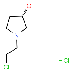 ChemSpider 2D Image | (3S)-1-(2-Chloroethyl)-3-pyrrolidinol hydrochloride (1:1) | C6H13Cl2NO