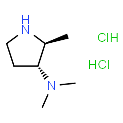 ChemSpider 2D Image | (2S,3R)-N,N,2-Trimethyl-3-pyrrolidinamine dihydrochloride | C7H18Cl2N2