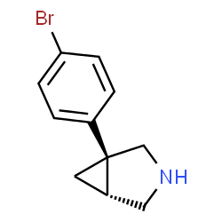 ChemSpider 2D Image | (1S,5R)-1-(4-Bromophenyl)-3-azabicyclo[3.1.0]hexane | C11H12BrN