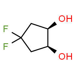 ChemSpider 2D Image | (1R,2S)-4,4-Difluoro-1,2-cyclopentanediol | C5H8F2O2