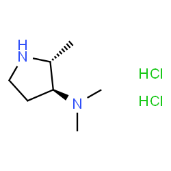 ChemSpider 2D Image | (2R,3S)-N,N,2-Trimethyl-3-pyrrolidinamine dihydrochloride | C7H18Cl2N2