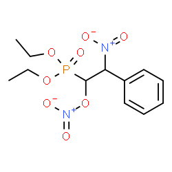ChemSpider 2D Image | Diethyl [2-nitro-1-(nitrooxy)-2-phenylethyl]phosphonate | C12H17N2O8P