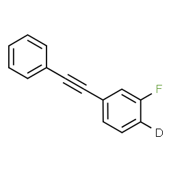 ChemSpider 2D Image | 3-Fluoro-1-(phenylethynyl)(4-~2~H)benzene | C14H8DF