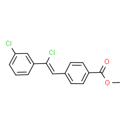 ChemSpider 2D Image | Methyl 4-[(Z)-2-chloro-2-(3-chlorophenyl)vinyl]benzoate | C16H12Cl2O2