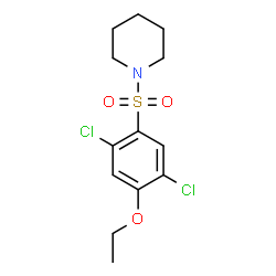 ChemSpider 2D Image | 1-[(2,5-Dichloro-4-ethoxyphenyl)sulfonyl]piperidine | C13H17Cl2NO3S