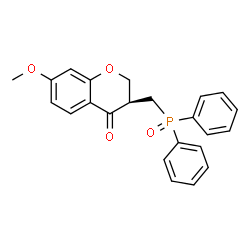 ChemSpider 2D Image | (3R)-3-[(Diphenylphosphoryl)methyl]-7-methoxy-2,3-dihydro-4H-chromen-4-one | C23H21O4P