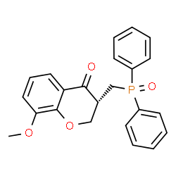 ChemSpider 2D Image | (3R)-3-[(Diphenylphosphoryl)methyl]-8-methoxy-2,3-dihydro-4H-chromen-4-one | C23H21O4P