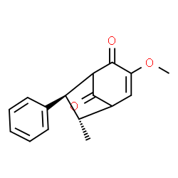 ChemSpider 2D Image | (6R,7R)-3-Methoxy-6-methyl-7-phenylbicyclo[3.2.1]oct-3-ene-2,8-dione | C16H16O3