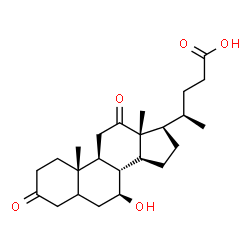 ChemSpider 2D Image | (7beta)-7-Hydroxy-3,12-dioxocholan-24-oic acid | C24H36O5