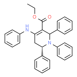 ChemSpider 2D Image | Ethyl (6S)-4-anilino-1,2,6-triphenyl-1,2,5,6-tetrahydro-3-pyridinecarboxylate | C32H30N2O2