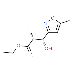 ChemSpider 2D Image | Ethyl (2R,3S)-2-fluoro-3-hydroxy-3-(5-methyl-1,2-oxazol-3-yl)propanoate | C9H12FNO4