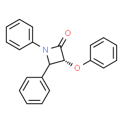 ChemSpider 2D Image | (3R)-3-Phenoxy-1,4-diphenyl-2-azetidinone | C21H17NO2